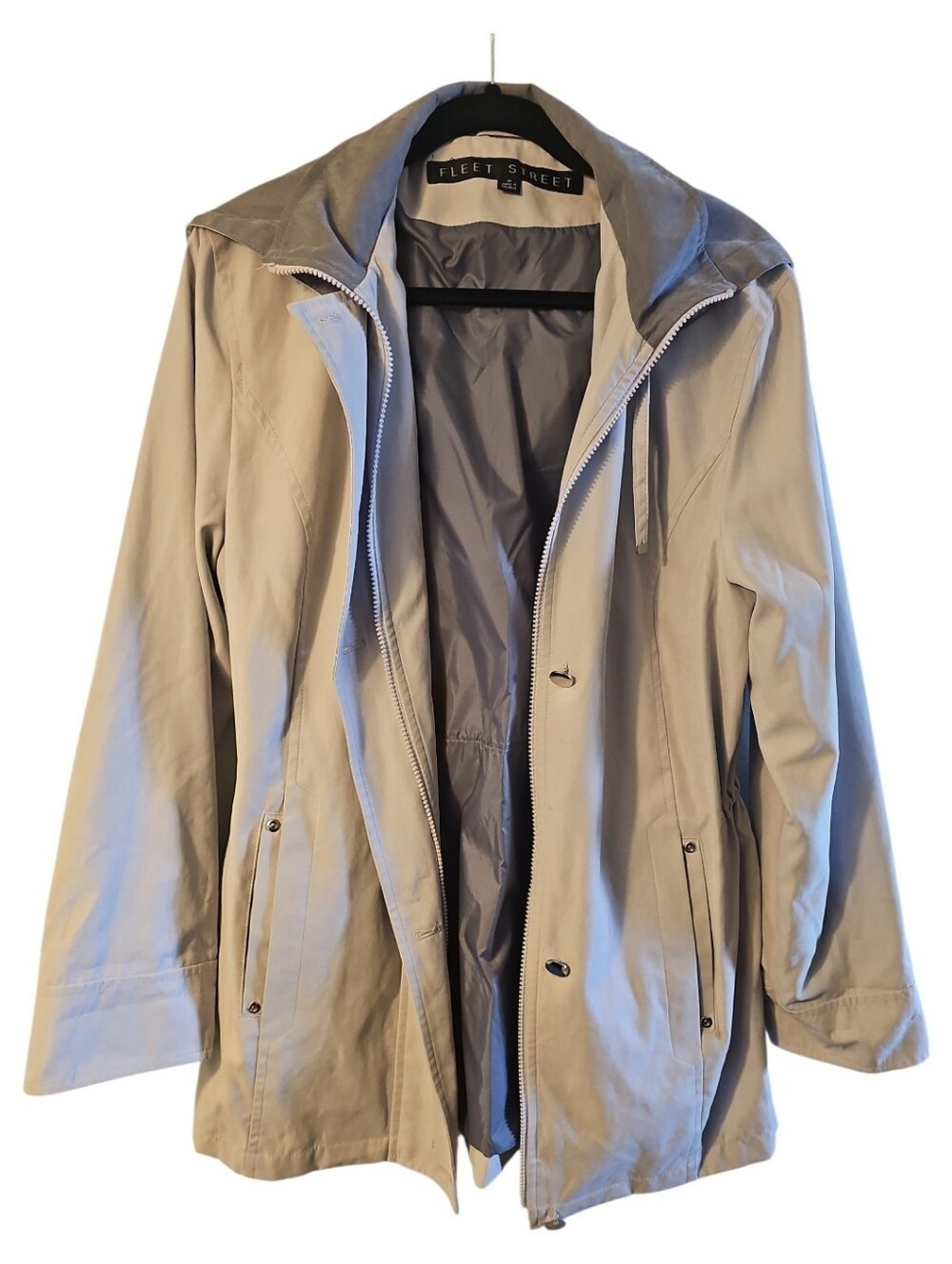 Fleet Street Light Gray Hooded Jacket